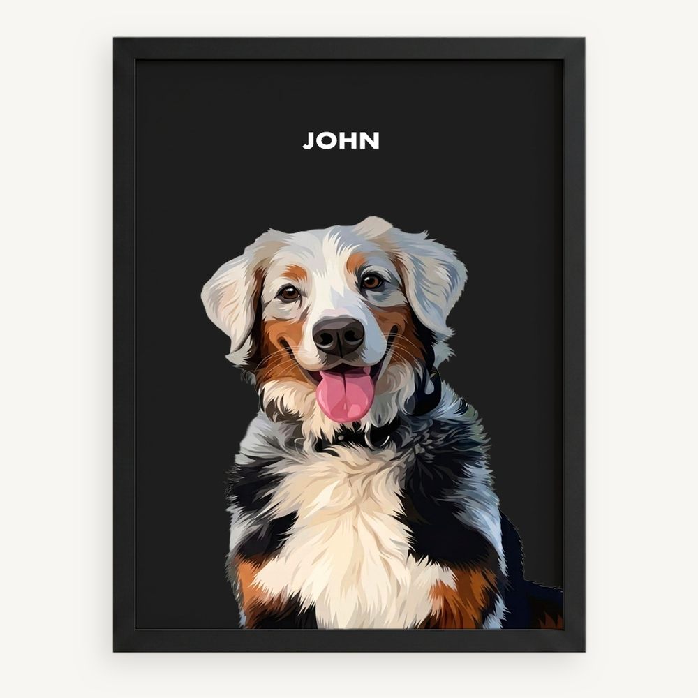 Finished framed portrait
