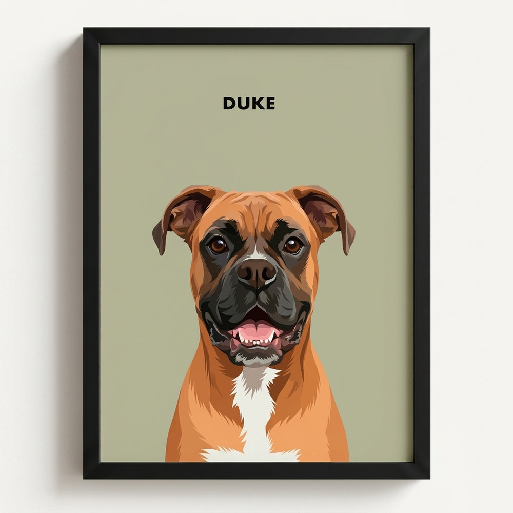 Finished framed portrait