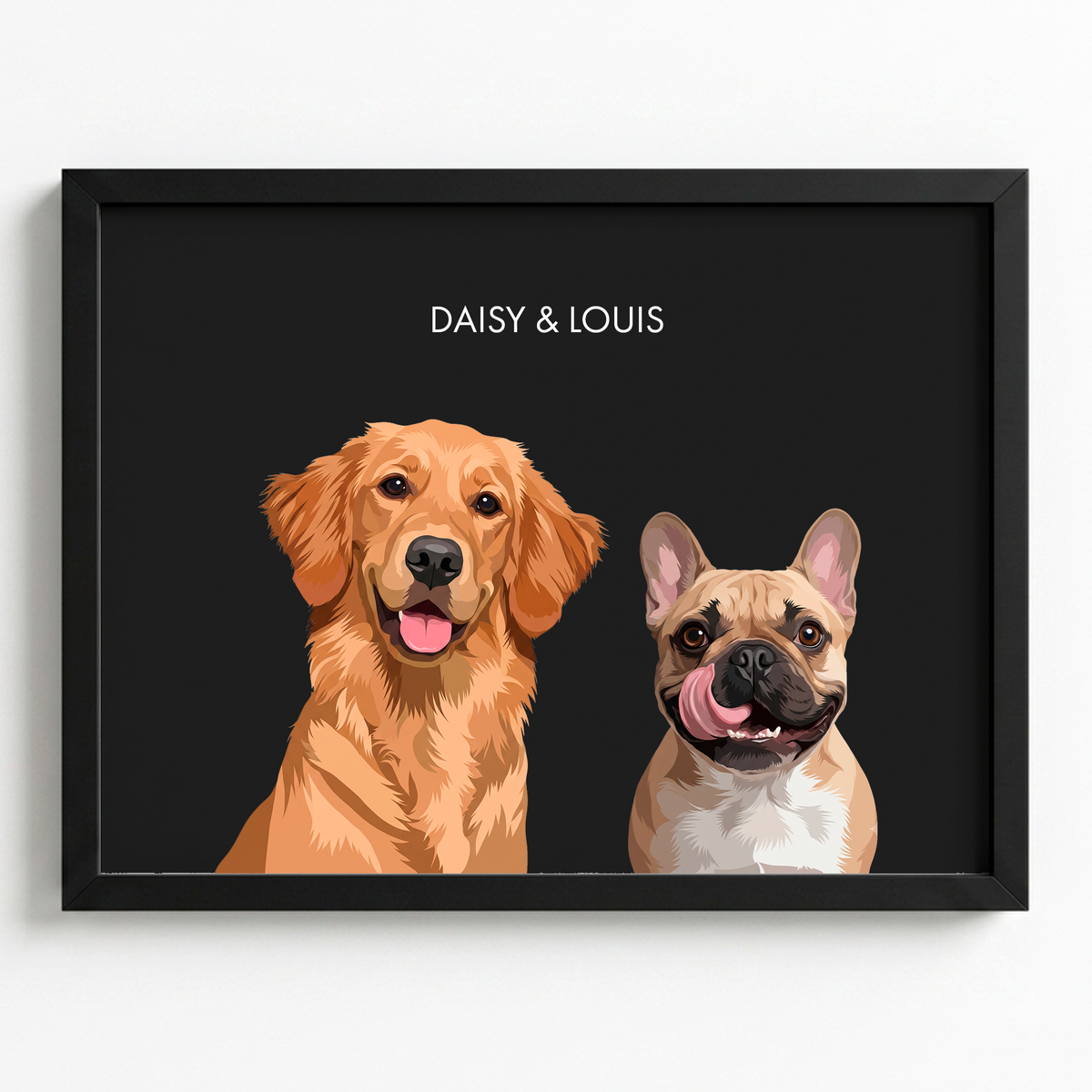 Custom Two Pet Portrait