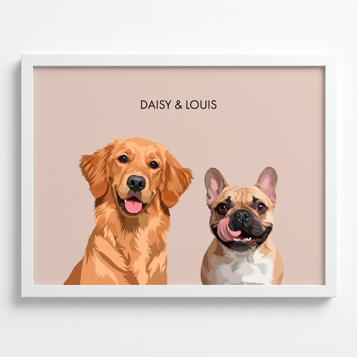 Custom Two Pet Portrait