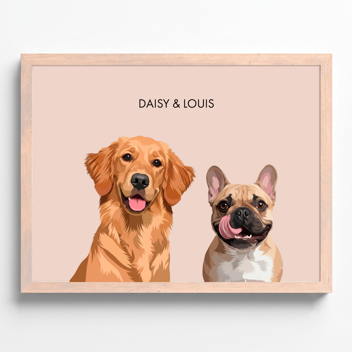 Custom Two Pet Portrait
