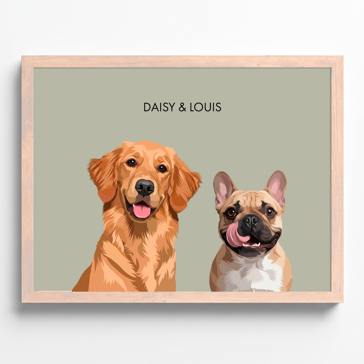 Custom Two Pet Portrait