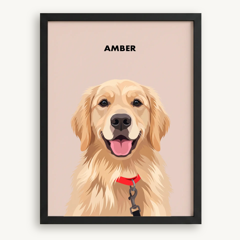 Finished framed portrait