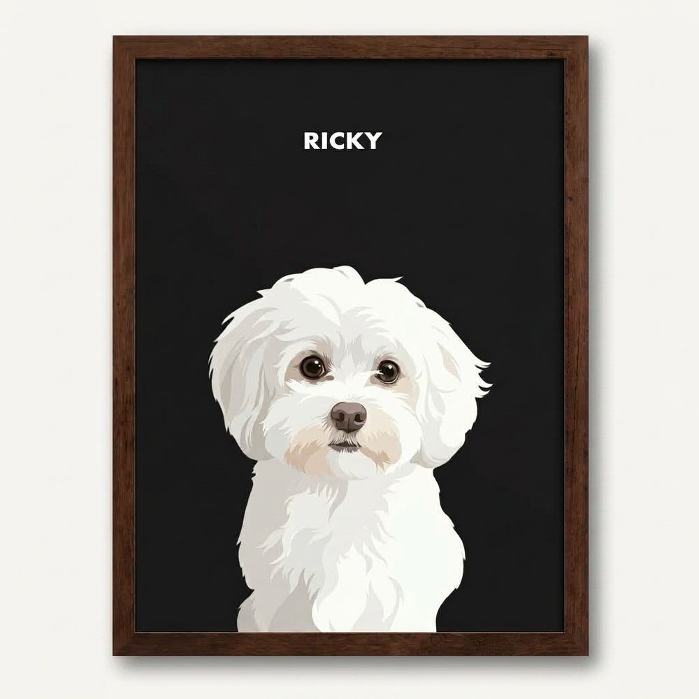 Finished framed portrait