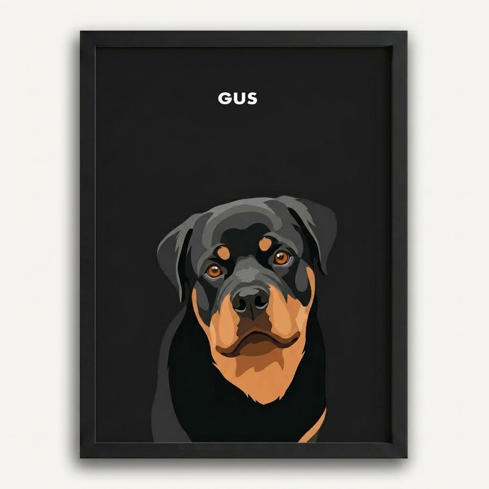 Finished framed portrait